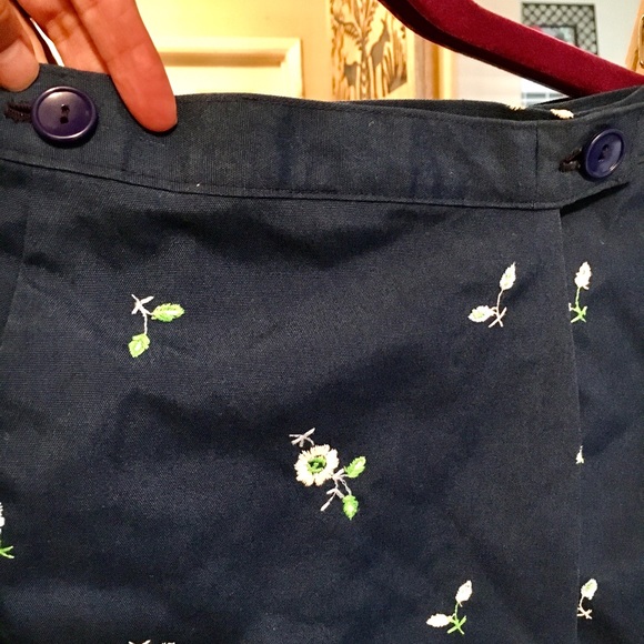 Vintage Gordon of Philadelphia Blue Floral skirt S - Picture 7 of 15